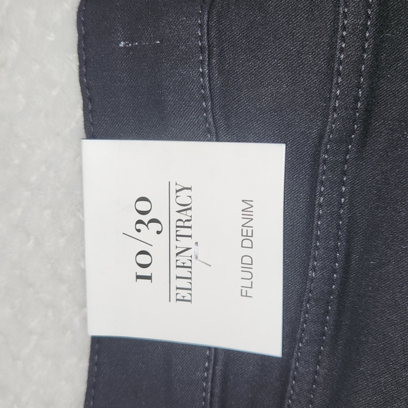 ELLEN TRACY WOMENS JEANS FLUID BLACK DENIM SIZE 10 NEW WITH TAGS - Picture 8 of 13